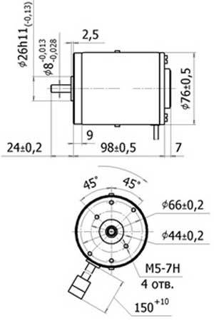 Габариты ДП 76-24/80 Габаритные размеры ДП 76-24/80
