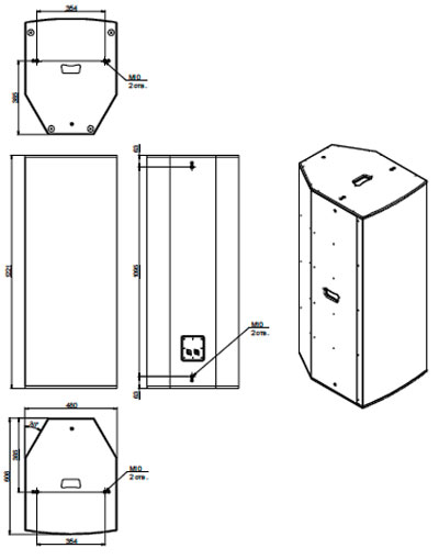 Рис.1. Габаритный чертеж системы CS215