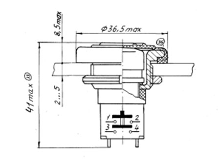 размеры кнопки КН-2