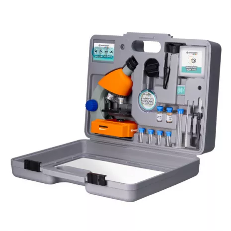 Микроскоп Bresser Junior 40x-640x Orange (с кейсом) фото 1