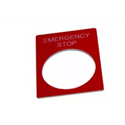 Табличка маркировочная EMERGENCY STOP прямоугольная фото